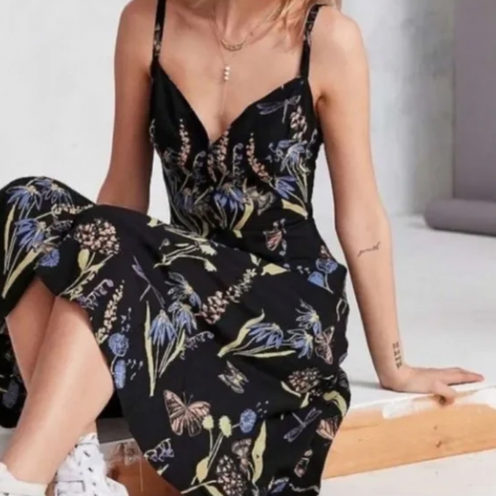 NWT Urban Outfitters Floral & Butterfly Print Dress